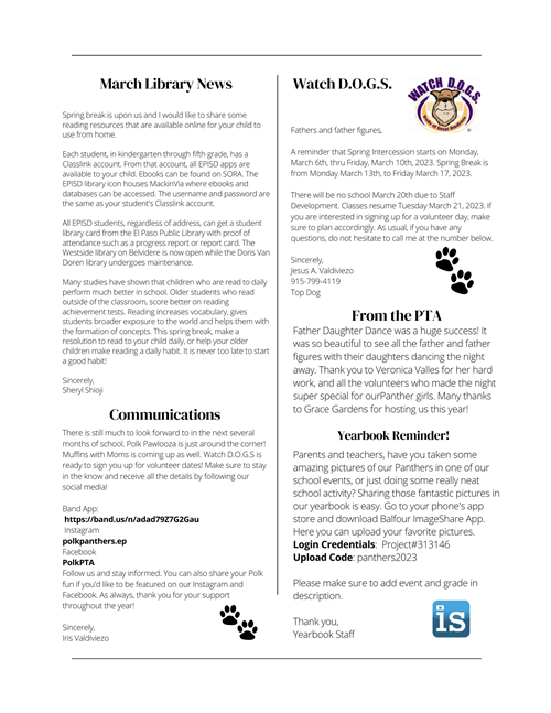 March Newsletter 